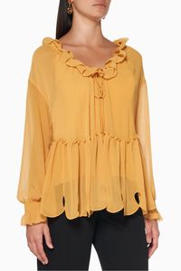 Ruffled Chiffon Blouse Ruffled Chiffon Blouse