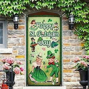 Saint Patrick's Day Door Covers Door Tapestry Door Curtain Decoration Backdrop Door Banner for Front Door Farmhouse Holiday Party Decor Supplies Lightinthebox
