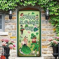 Saint Patrick's Day Door Covers Door Tapestry Door Curtain Decoration Backdrop Door Banner for Front Door Farmhouse Holiday Party Decor Supplies Lightinthebox - thumbnail