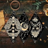 1pc, Black Rustic Bohemian Witchcraft Wall Decoration, Moon Phases Wall Art, Stars And Moon Phases Wall Decoration, Room Decor, Scene Decor, Bedroom Decor, Entrance Decor, Wall Beautification Decorat miniinthebox - thumbnail