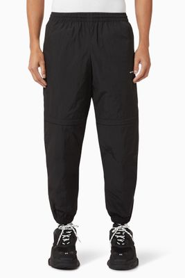 Zipped Tracksuit Pants in Crinkled Nylon Zipped Tracksuit Pants in Crinkled Nylon