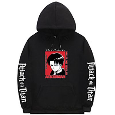 Inspired by Attack on Titan levi ackerman Anime Cartoon 100% Polyester Print Harajuku Graphic Kawaii Hoodie For Women's / Men's / Couple's miniinthebox
