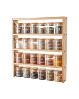 Little Storage Bamboo Standing 4 Tier Shelf for 75ML Jars