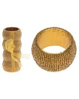 Homesmiths Christmas Napkin Rings 4 Piece Set Gold