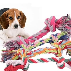 2PC 17cm Pet Dog Puppy Cotton Chew Knot Toy Durable Braided Bone Rope Molar Toy Pets Teeth Cleaning Supplies Random Color miniinthebox