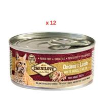 Carnilove Chicken & Lamb For Adult Cats (Wet Food Cans) 12x100g