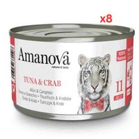 Amanova Canned Cat Tuna & Crab Jelly - 70G Pack Of 8 - thumbnail