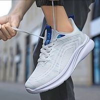 Men's Women's Sneakers Running Shoes Athletic Cushioning Breathable Lightweight Soft Non-slip Running Jogging Knit Summer Spring Black White Lightinthebox - thumbnail