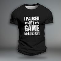 Graphic Game Funny Character  Slogan Daily Outdoor Casual Men's 3D Print Party Casual Holiday T shirt Black Blue Green Short Sleeve Crew Neck Shirt Spring  Summer Clothing Apparel Normal S M L XL Lightinthebox - thumbnail