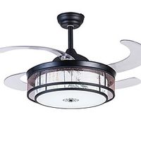 Ceiling Fan 48 cm Single Design Ceiling Fan Metal Vintage Style Classic Style Empire Black Vintage Traditional  Classic 110V-120V 220V-240V Lightinthebox - thumbnail