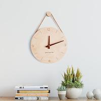 Wooden Hanging Wall Clock Simple Style 10 Inch 25 cm Wooden Hanging Rope Wall Clock Watch Living Room Office Cafe Home Decoration Art Large Wall Clock Lightinthebox