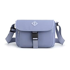 Women's Crossbody Bag Nylon Daily Buttons Durable Anti-Dust Solid Color Black Pink Red Lightinthebox
