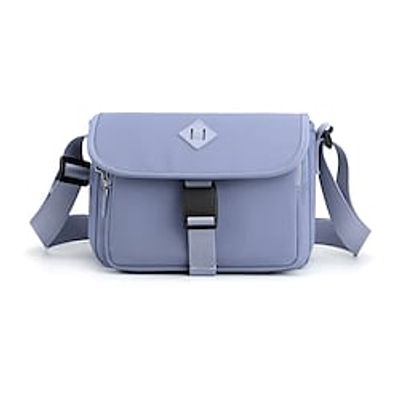Women's Crossbody Bag Nylon Daily Buttons Durable Anti-Dust Solid Color Black Pink Red Lightinthebox