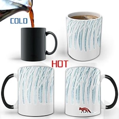 Color Changing Coffee Mug, 11OZ Ceramic Coffee Cup, Heat Sensitive Water Cup, Summer Winter Drinkware, Birthday Gifts, New Year Gifts, Valentine's Day Gift Lightinthebox