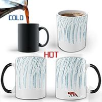 Color Changing Coffee Mug, 11OZ Ceramic Coffee Cup, Heat Sensitive Water Cup, Summer Winter Drinkware, Birthday Gifts, New Year Gifts, Valentine's Day Gift Lightinthebox - thumbnail