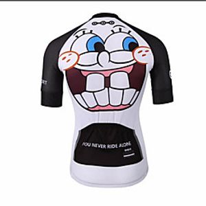 21Grams Novelty Men's Short Sleeve Cycling Jersey - BlackWhite Bike Jersey Top Quick Dry Moisture Wicking Breathable Sports Summer Terylene Mountain Bike MTB Clothing Apparel / Micro-elastic miniinthebox