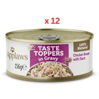 Applaws Taste Toppers in Gravy Chicken With Duck Wet Dog Food 156 X 12