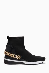 Skyler Chain Sock Sneakers in Stretch Knit