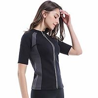 breathable, sweat-absorbent sweat suit color matching ladies zipper sweat pants shaping tight sweat suit sports ski suit b,3xl Lightinthebox - thumbnail