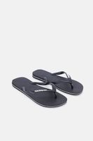 Womens Style 1 Top Logo Filete Flip Flop  Black/White - thumbnail