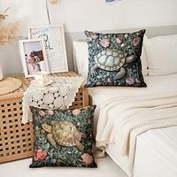 Turtle Pattern Green 1PC Throw Pillow Covers Multiple Size Coastal Outdoor Decorative Pillows Soft Velvet Cushion Cases for Couch Sofa Bed Home Decor Lightinthebox