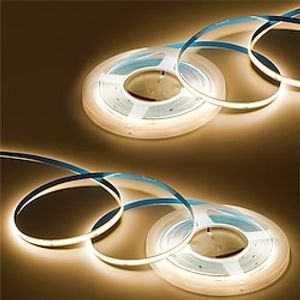 5m 16.4ft COB LED Strip DC12V Flexible 8mm CRI90 Led Tape Light Home Decor Natural Warm White Atmosphere Backlight miniinthebox