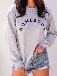 YOINS Grey Letter Print Crew Neck Long Sleeves Sweatshirt
