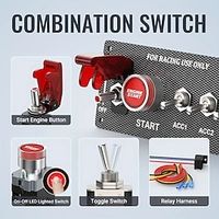 Starfire Car Modified Ignition Switch One-Button Start Switch Panel Five-in-One Combination 12v Voltage Universal Lightinthebox