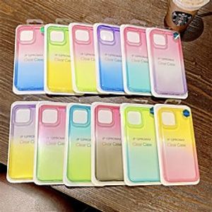 Phone Case For Apple Back Cover iPhone 12 Pro Max 11 SE 2020 X XR XS Max 8 7 Shockproof Dustproof Color Gradient TPU miniinthebox
