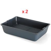 Savic Litter Tray with Insert Cat 42cm (Pack of 2)