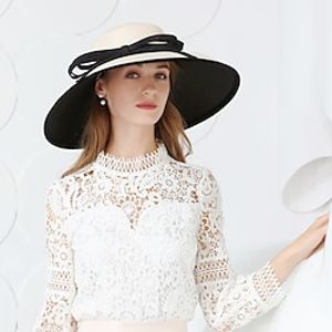 Hats Spandex Fabric Bucket Hat Formal Wedding Elegant With Bowknot Headpiece Headwear miniinthebox