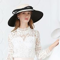 Hats Spandex Fabric Bucket Hat Formal Wedding Elegant With Bowknot Headpiece Headwear miniinthebox - thumbnail