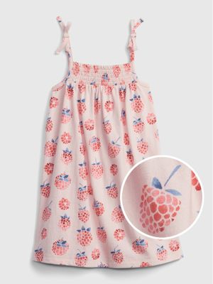 Toddler Strawberry Graphic Smocked Dress Toddler Strawberry Graphic Smocked Dress