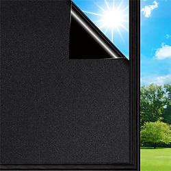 Black Frosted Glass Film for Thermal Insulation and UV Protection Home Office Static Electricity Window Stickers 45100CM Lightinthebox