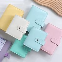 2024 New A5 Macaron Colorful PU Leather DIY Binder Notebook Notebook Cover Diary Agenda Planner Paper Cover School miniinthebox - thumbnail