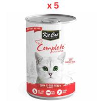 Kit Cat Complete Cuisine Tuna And Goji Berry In Broth 150g Cat Wet Food (Pack Of 5)