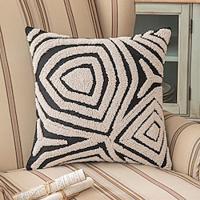 Decorative Toss Pillow Cover Boho Cotton Black White Irregular Stripe Embroidered for Home Bedroom Livingroom Lightinthebox