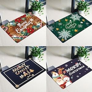 Funny Christmas Elk Old Man Mat Door Mat Bedroom Bathroom Non-slip Carpet Mat Christmas Mat Xmas Gift Lightinthebox