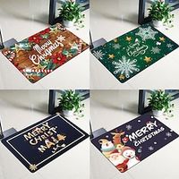 Funny Christmas Elk Old Man Mat Door Mat Bedroom Bathroom Non-slip Carpet Mat Christmas Mat Xmas Gift Lightinthebox - thumbnail