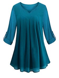 V Neck Plain Long Sleeve T-shirt