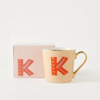 Syloon Ceramic Mug with Initial K - 400 ml