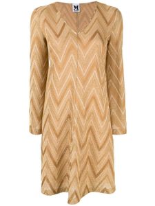 M Missoni zigzag pattern dress - GOLD