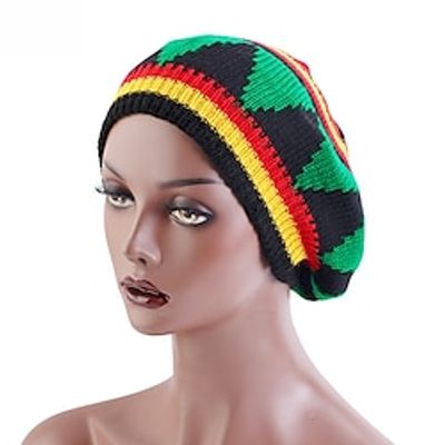 Beret Knitted Cap For Women Jamaican Rasta Knit Beanie Hat Winter New Multi-colour Hip Hop Fashion Haircover Lightinthebox