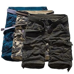 Men's Cargo Shorts Shorts 6 Pocket Print Camouflage Comfort Outdoor Daily Going out Cotton Blend Fashion Streetwear Yellow camouflage Army Green Lightinthebox