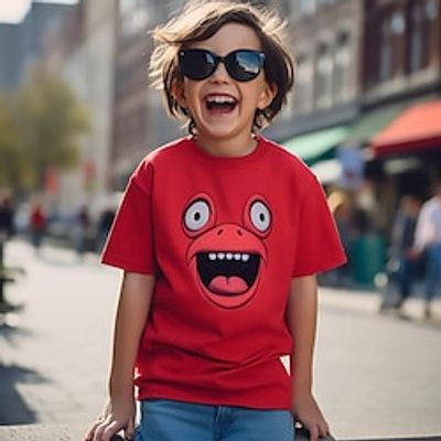Boys 3D Cartoon Tee Shirt Short Sleeve 3D Print Summer Active Sports Fashion Polyester Kids 3-12 Years Crew Neck Outdoor Casual Daily Regular Fit Lightinthebox