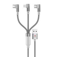 Swiss Military USB to 3in1 2M Braided Cable, White