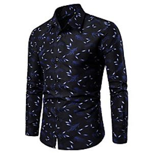 Men's Shirt Other Prints Graphic Turndown Casual Daily Long Sleeve Tops Casual Sports Blue Black Red Lightinthebox