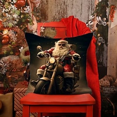 Christmas Santa Transport Double Side Pillow Cover 1PC Xmas Soft Decorative Square Cushion Case Pillowcase for Bedroom Livingroom Sofa Couch Chair miniinthebox Christmas Santa Transport Double Side Pillow Cover 1PC Xmas Soft Decorative Square Cushion Case Pillowcase for Bedroom Livingroom Sofa Couch Chair miniinthebox