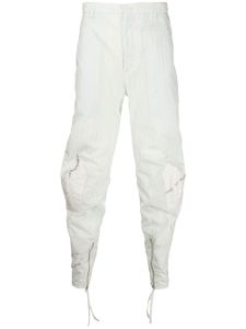 KANGHYUK vertical stripe zip cuff trousers - White