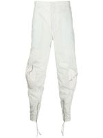 KANGHYUK vertical stripe zip cuff trousers - White